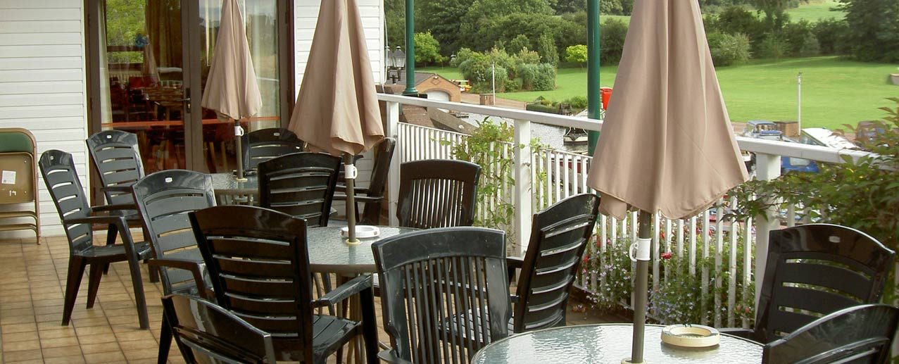 The clubhouse function room laid out for an event